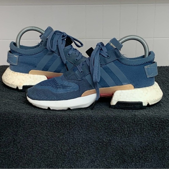 ADIDAS POD S3.1 ULTRABOOST JUNIORS RUNNING SHOES SIZE 5.5 NAVY COPPER NICE - Picture 3 of 8